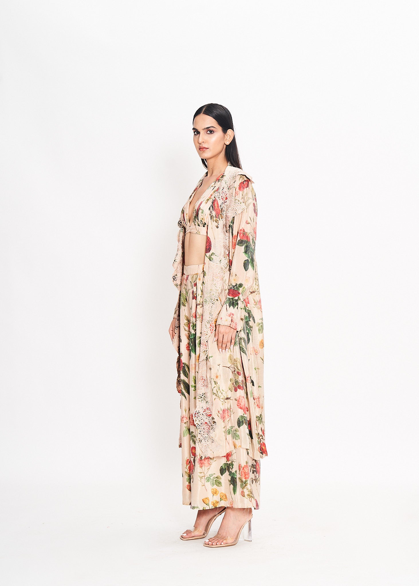 Fleur and Foliage Trench Coat