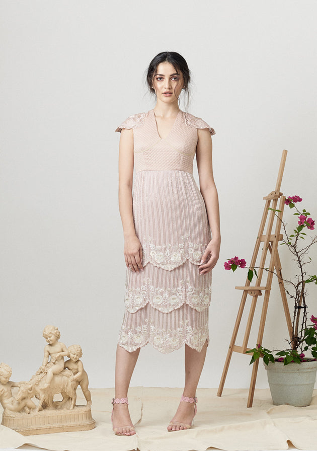 Embroidered Flapper Dress