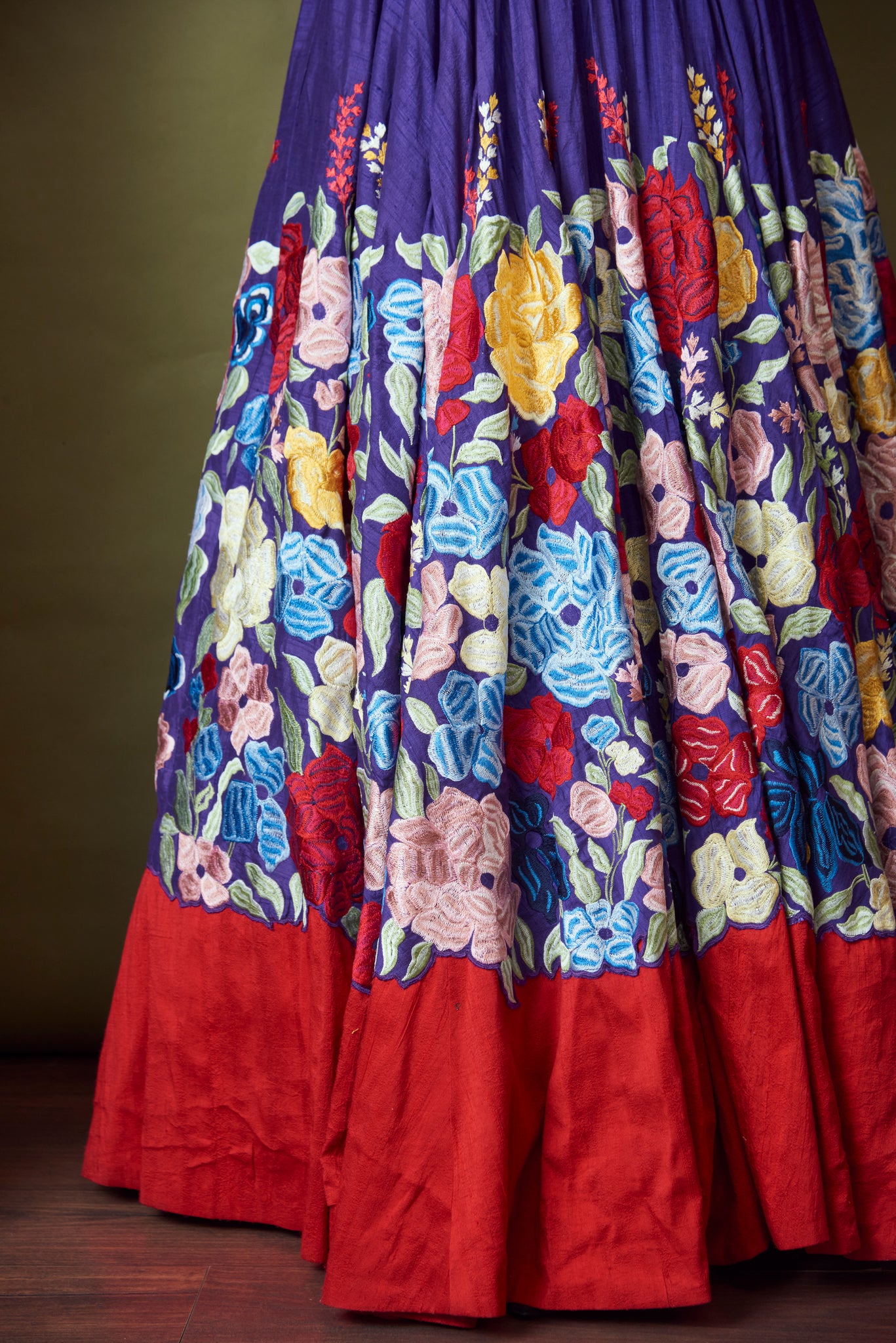 Violet Two Toned Lehenga Set
