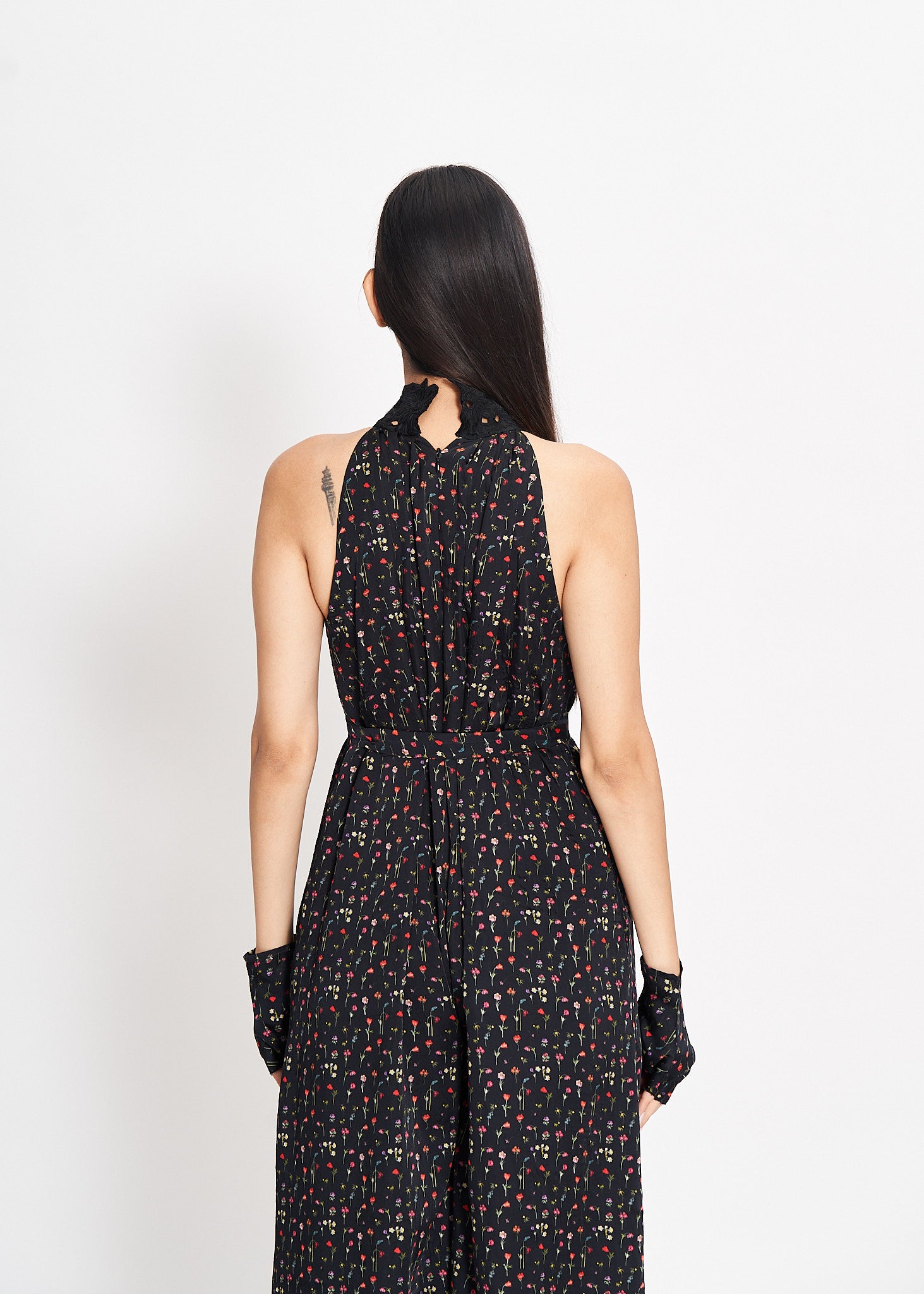 Wildflowers on Noir Jumpsuit