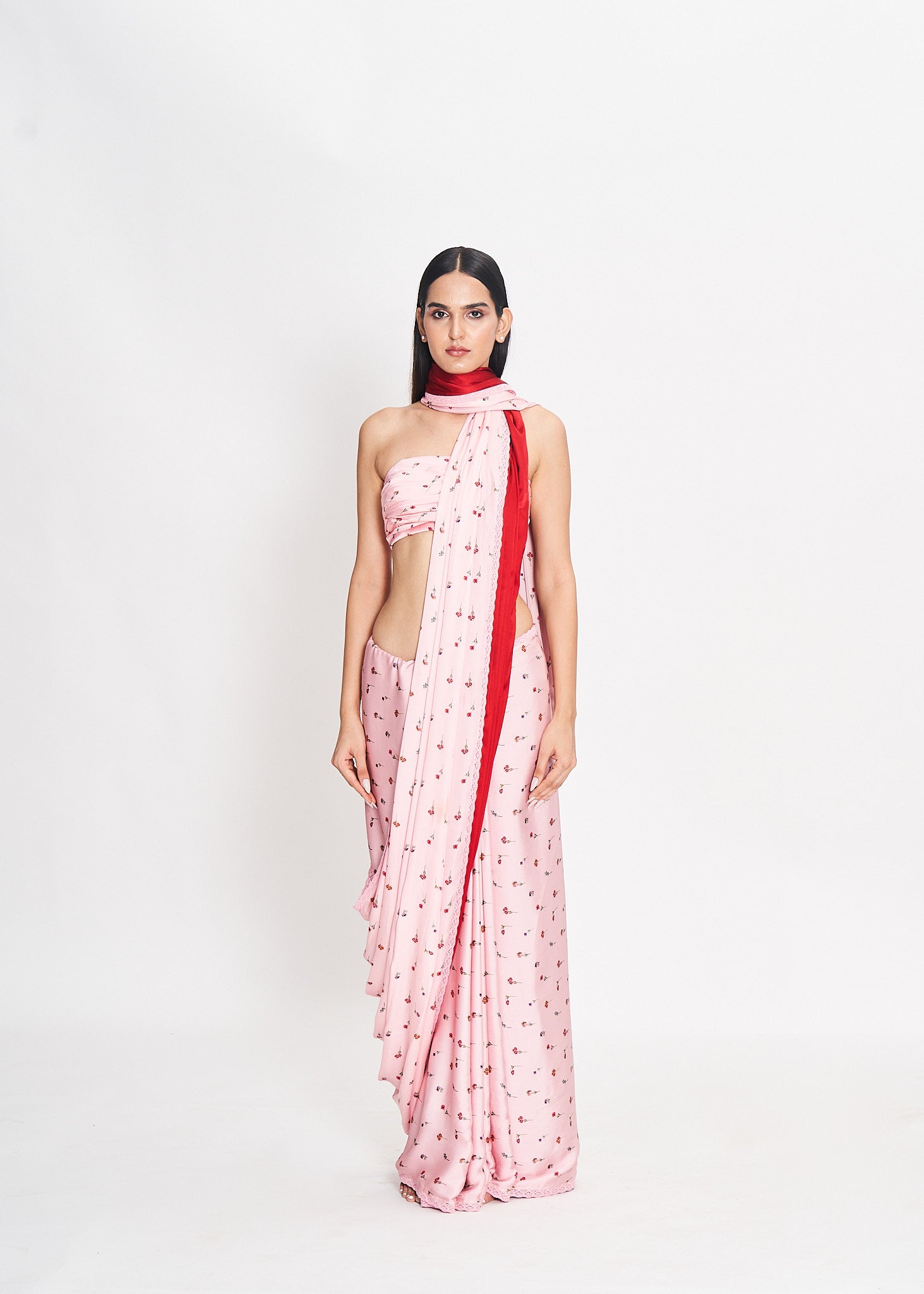 Wildflower Kiss Pink Saree