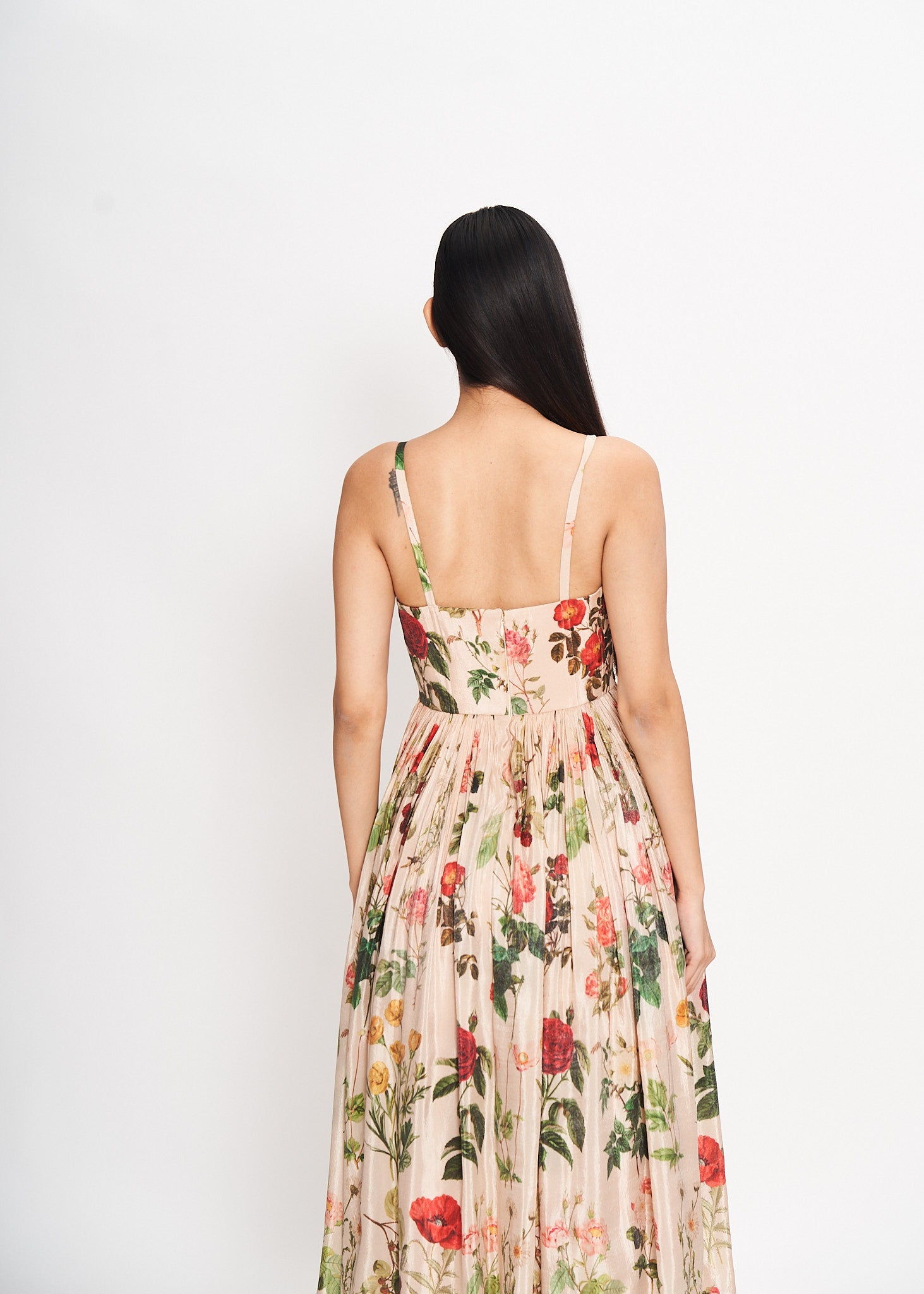 calf length maxi dress Fleur and Foliage Calf Length Dress