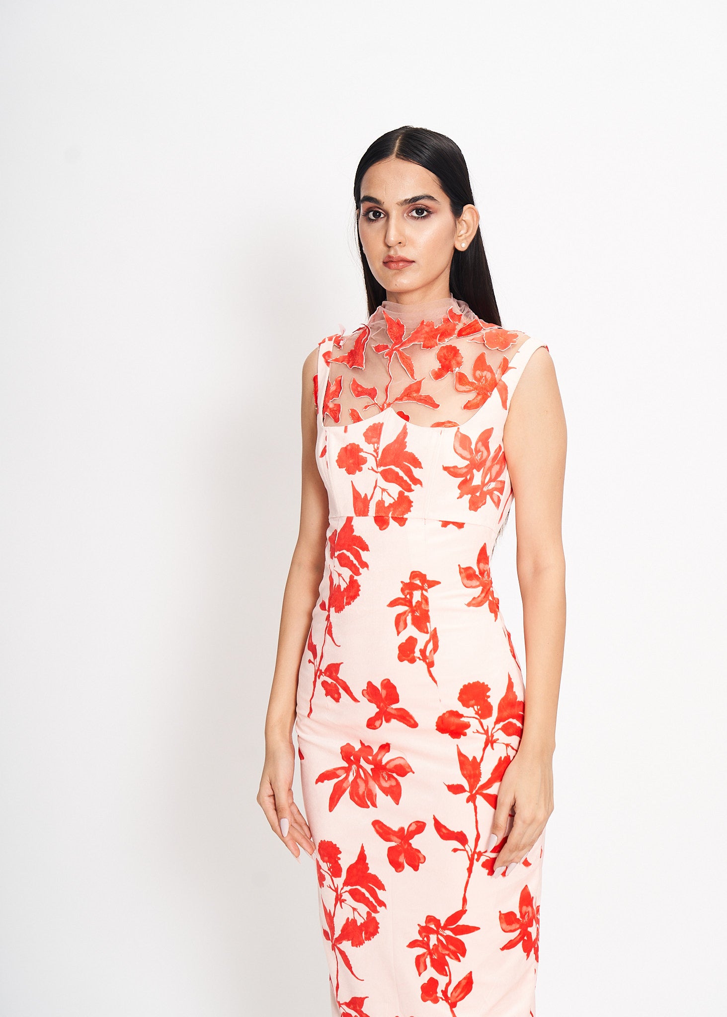 Ikebana Pencil Fit Dress
