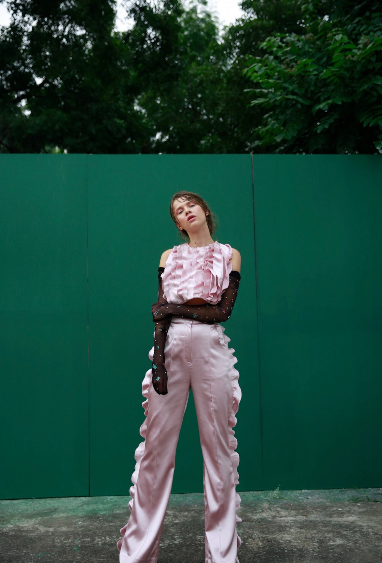 Pink Ruffle Pant