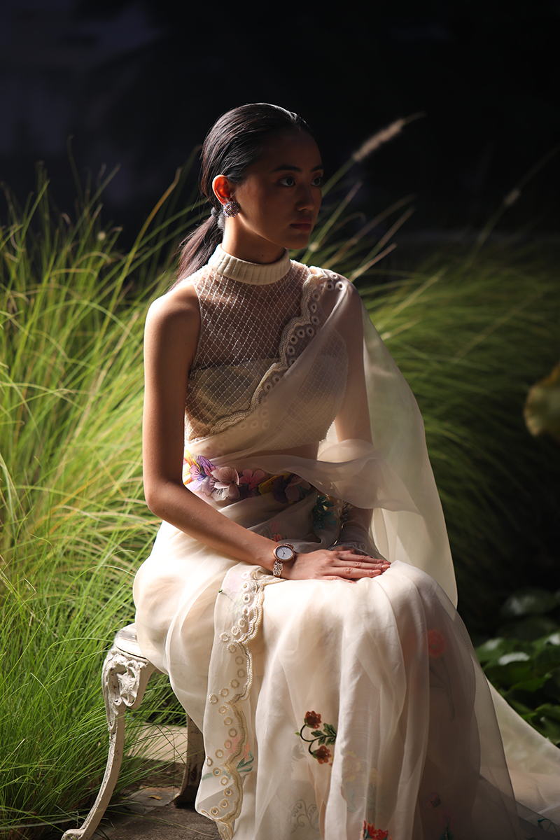 Botanical Organza Saree