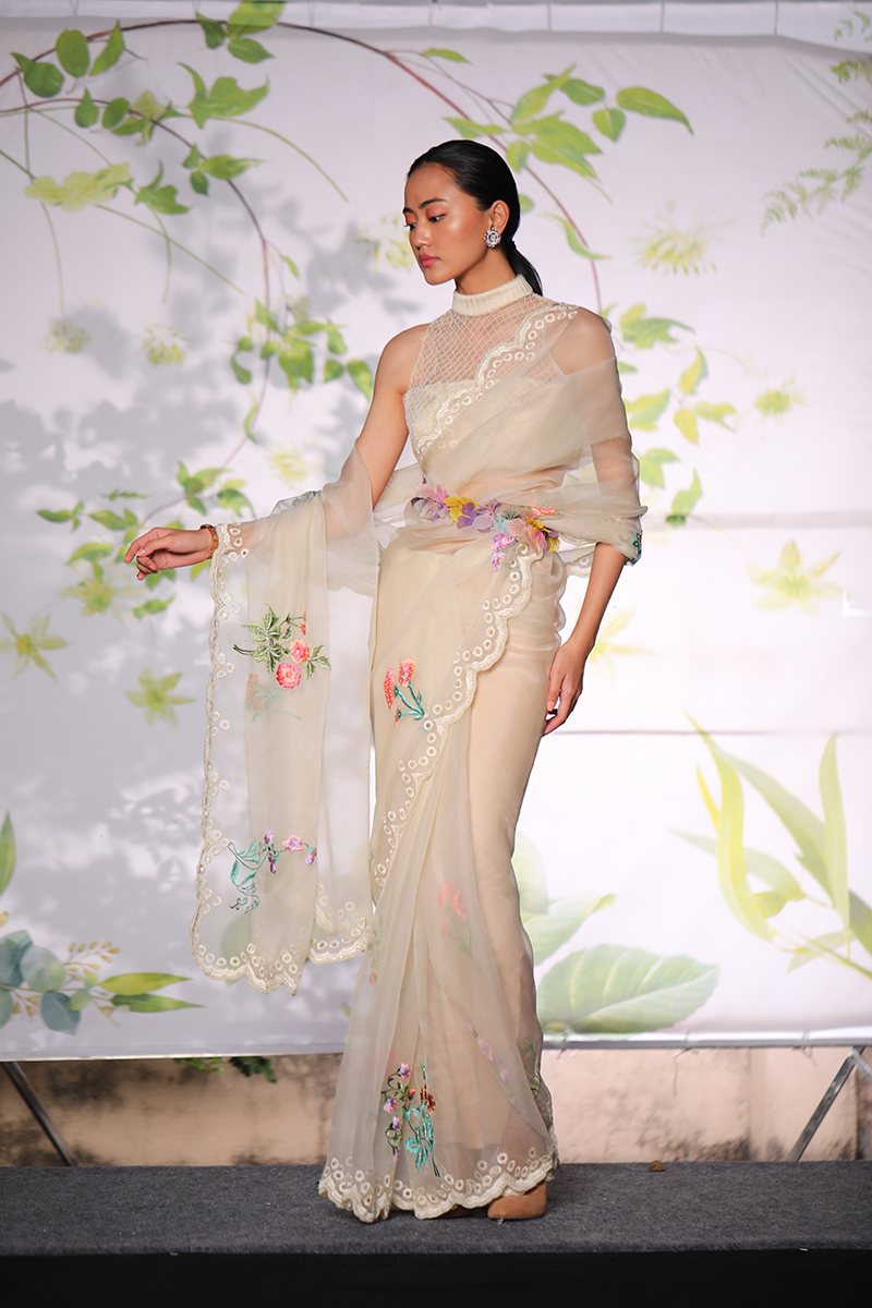 Botanical Organza Saree