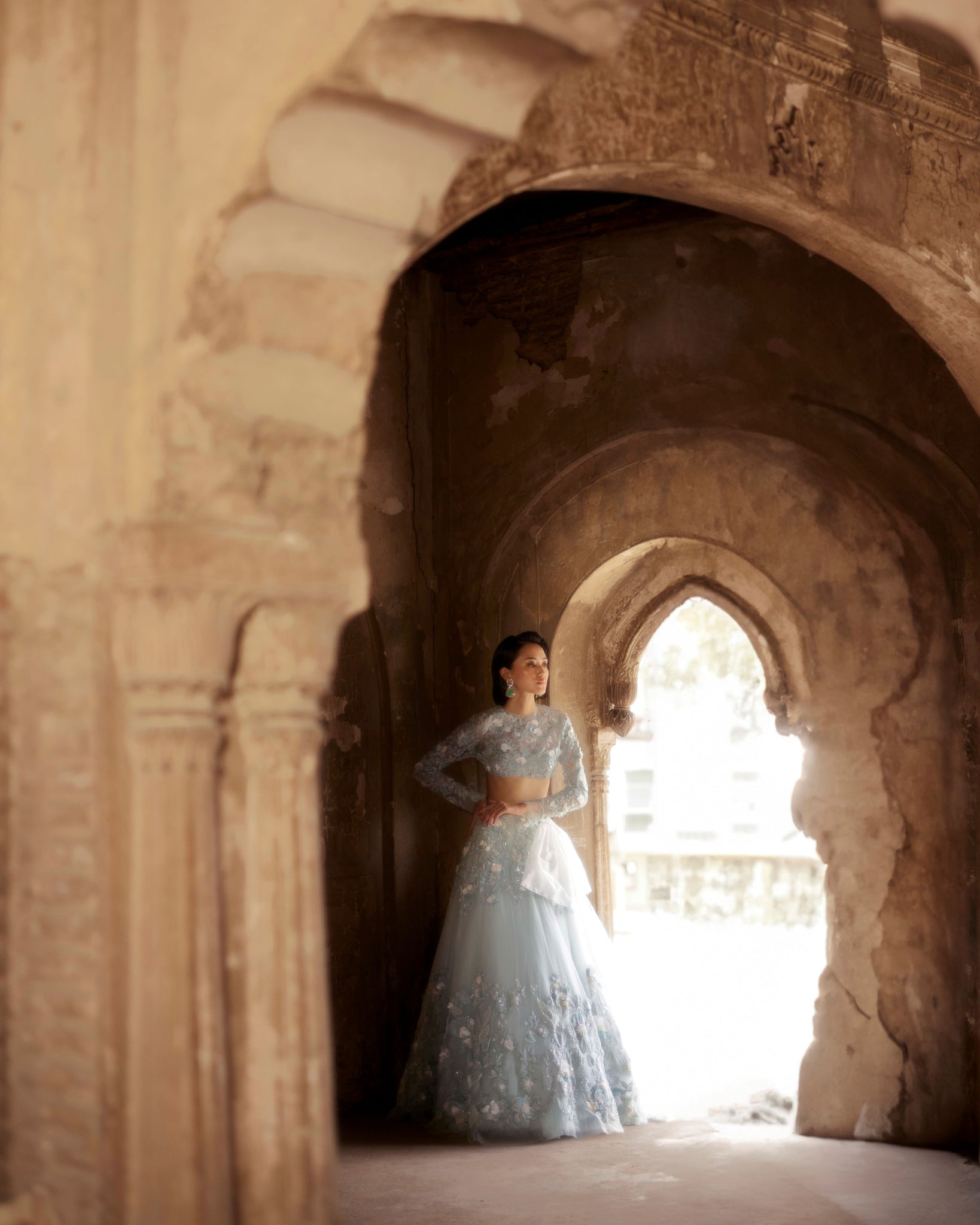 Blue Dahlia Lehenga Set