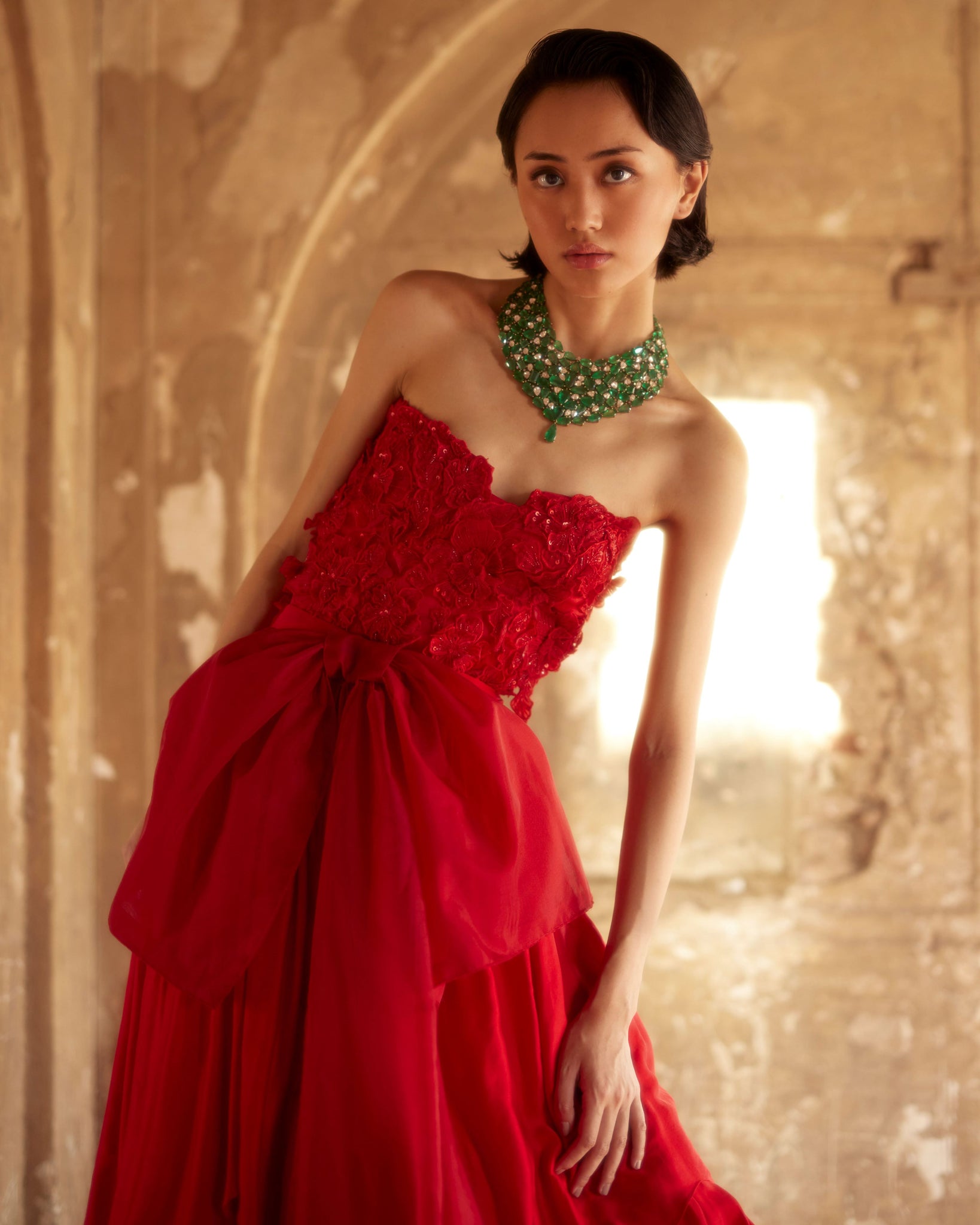 Rose Layered Skirt Set