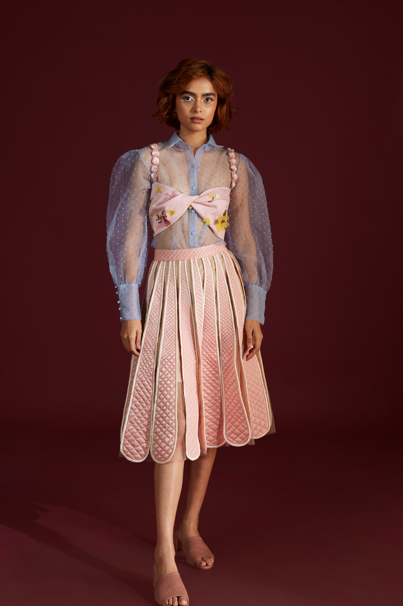 Pink Quilted Petal Skirt