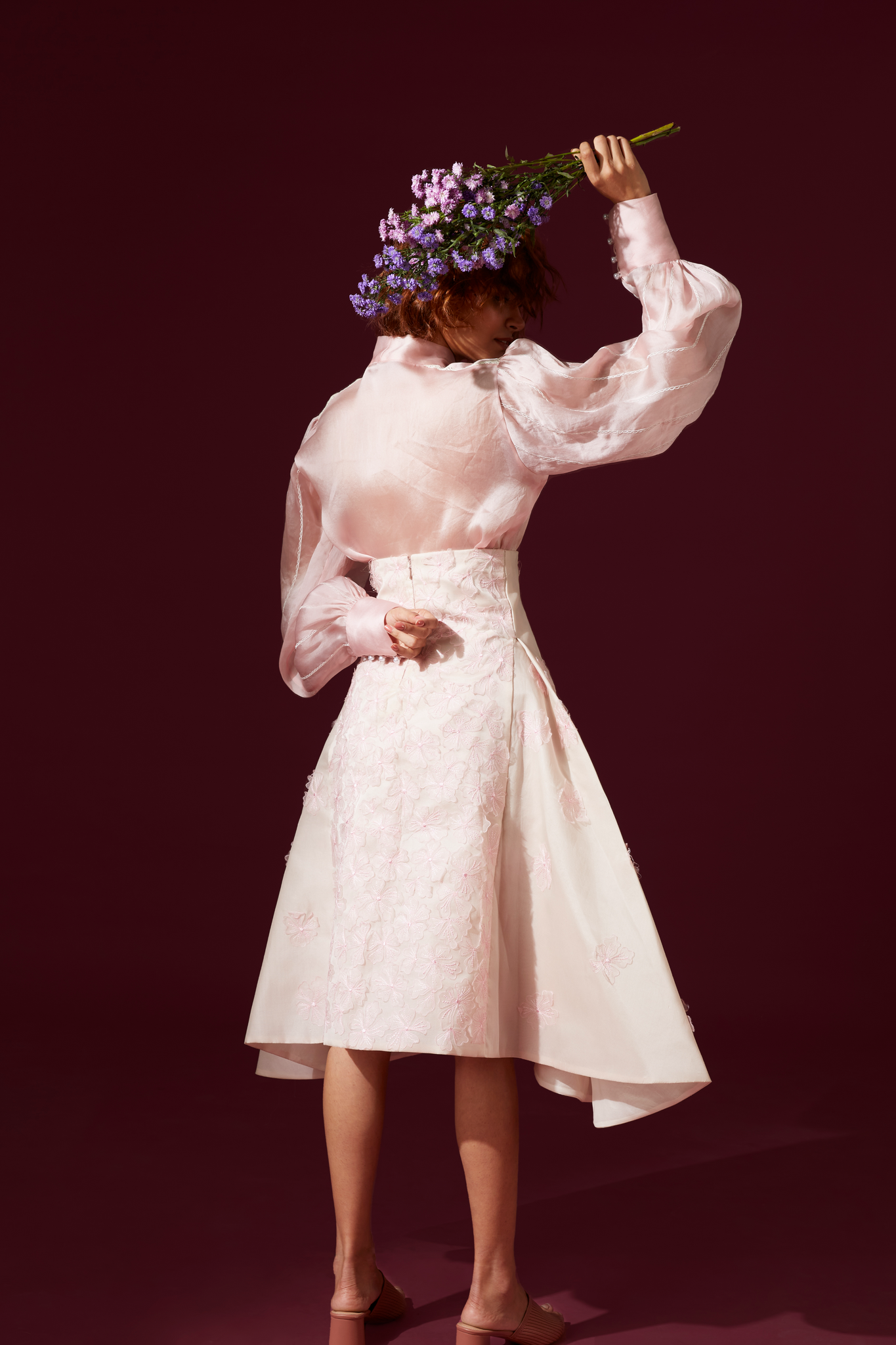 Musa - Selena Huan Strapless 3D Floral Lace Short-long Skirt A-line Go -  SelenaHuanBridal