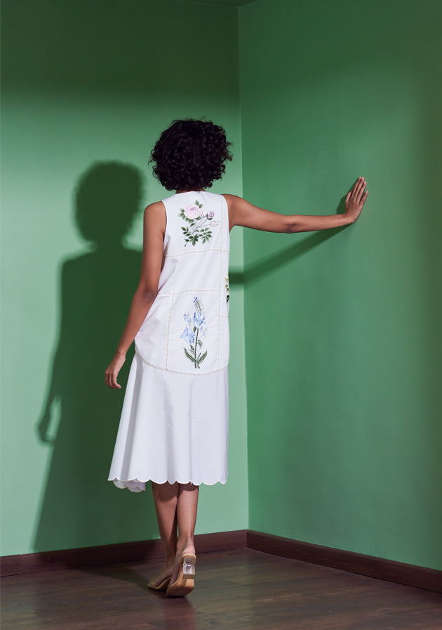 High Low Botanical Dress