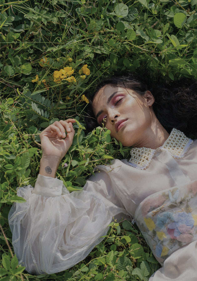 Ivory Organza shirt