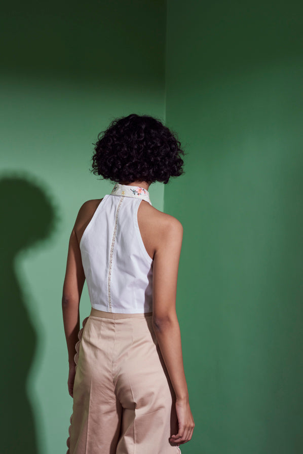 Khaki Flared Pants