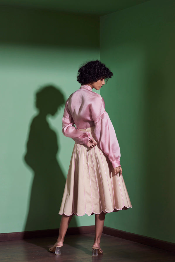Khaki Petal Skirt