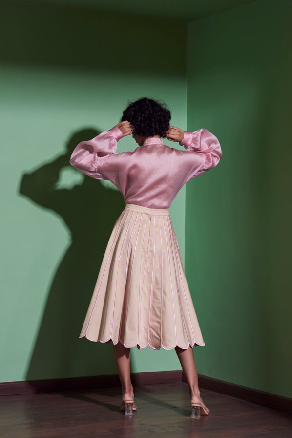 Khaki Petal Skirt