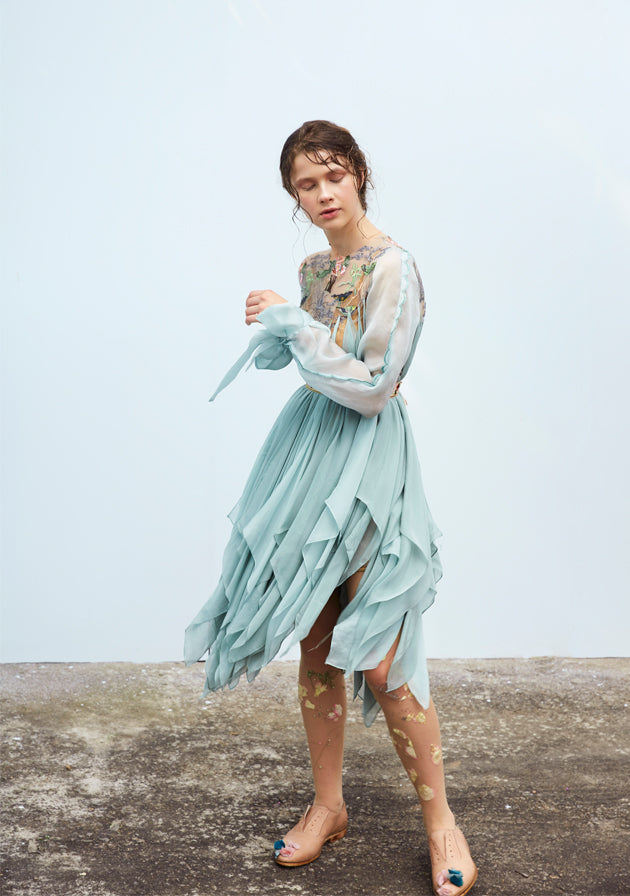 Mint handkercheif dress