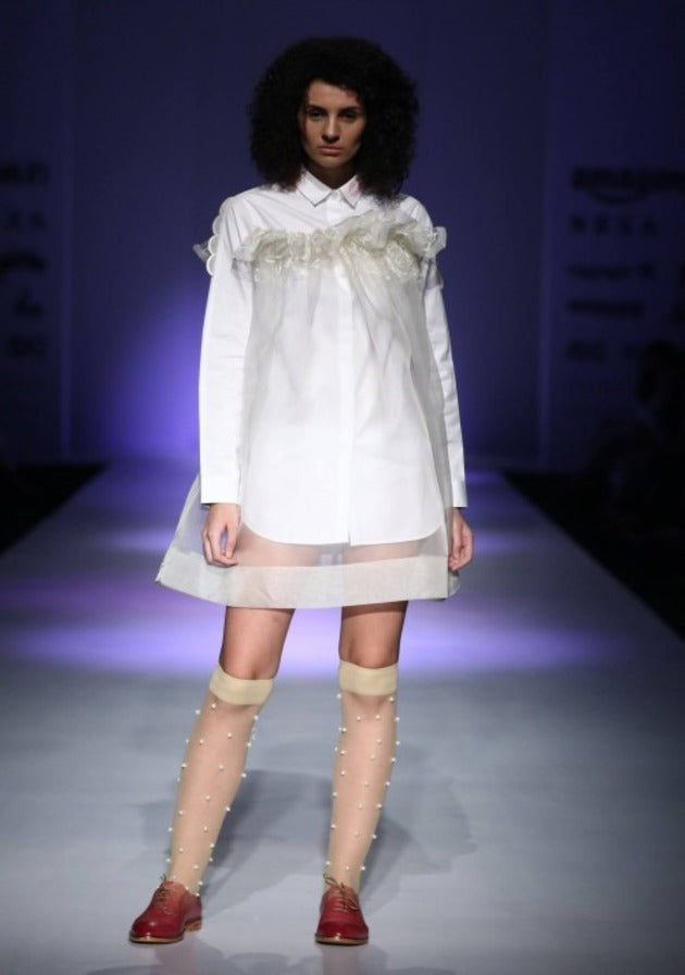 Organza overlay shirt