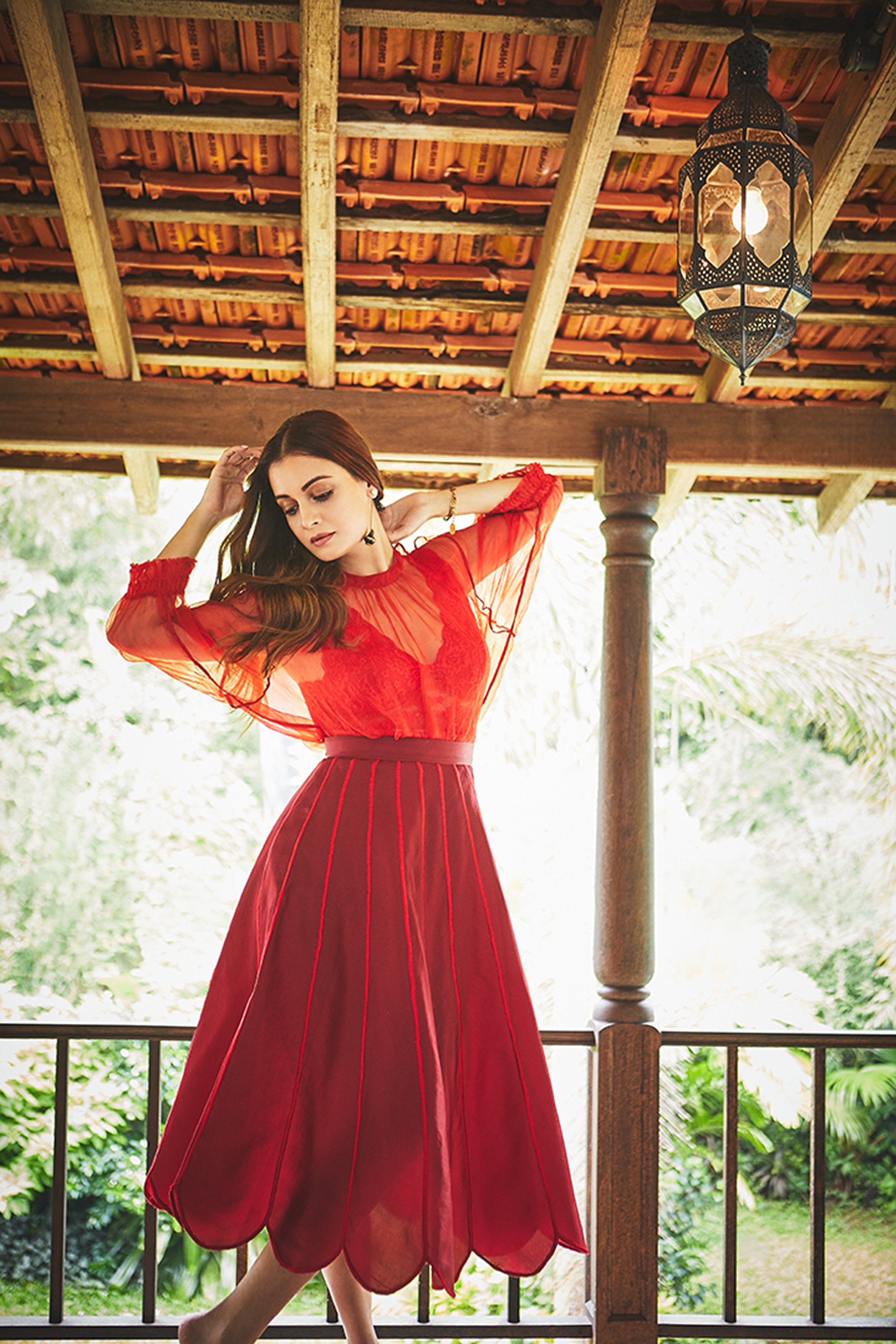 セール】Rosa Lace Peplum Skirt（スカート）｜Her lip to（ハー