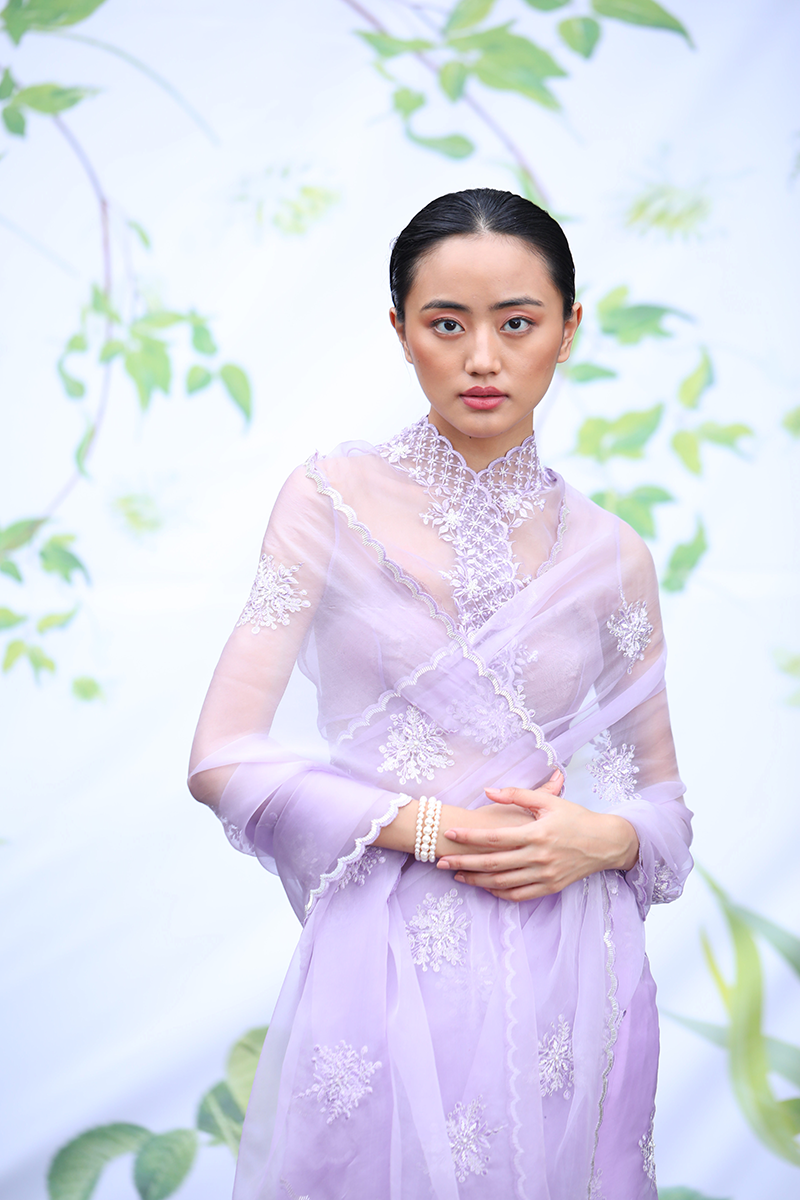 Lilac Sheer Shirt Blouse