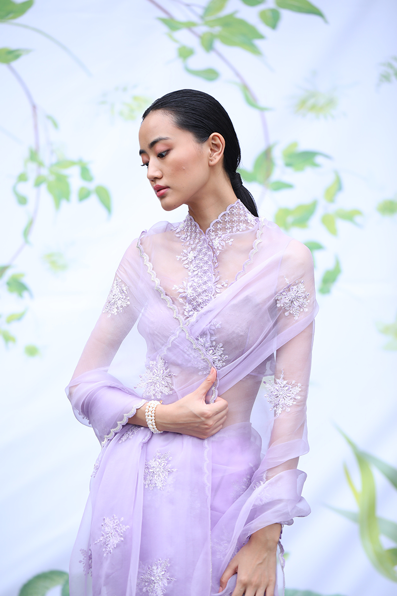 Lilac Sheer Shirt Blouse
