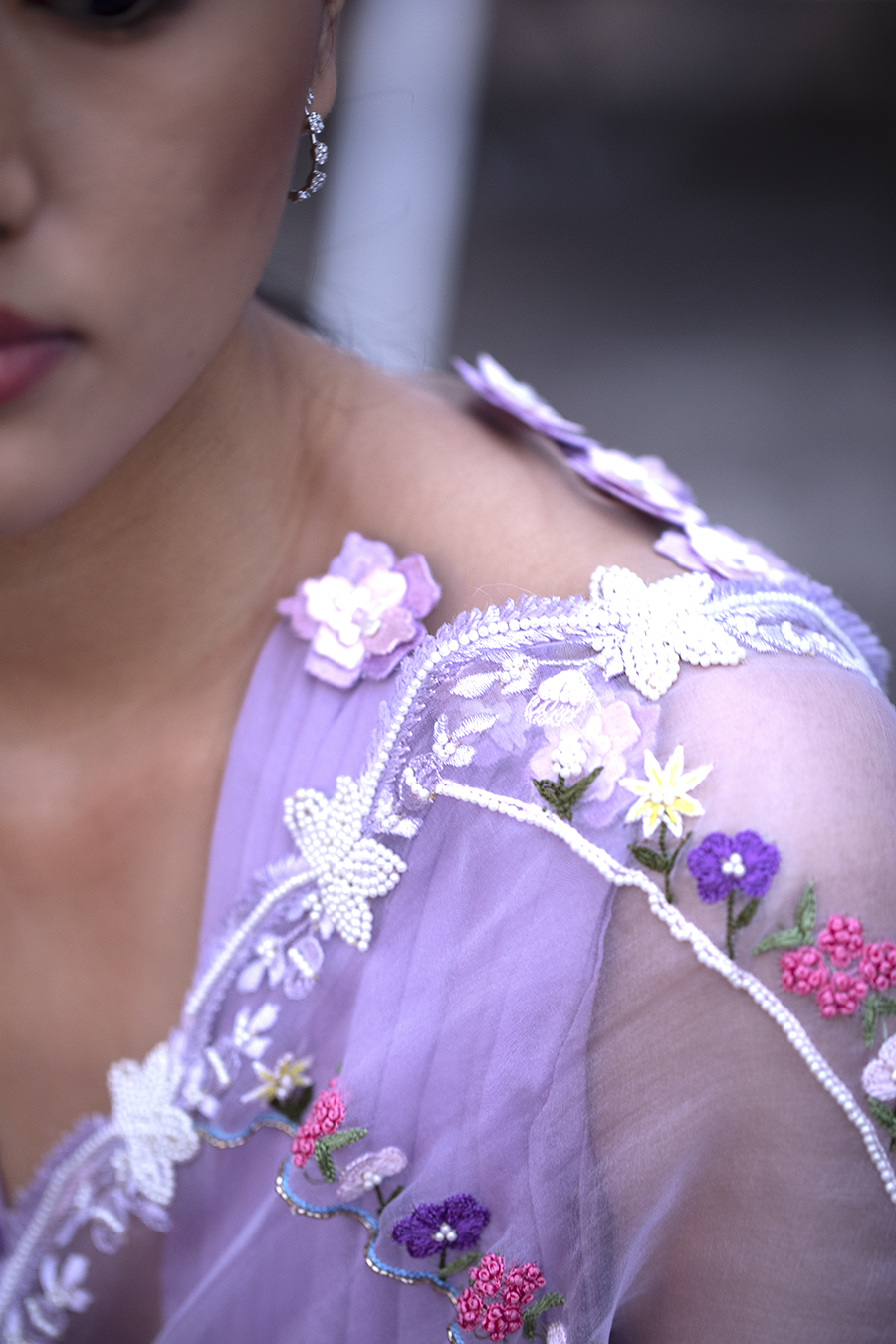 Lilac Pleated Blouse