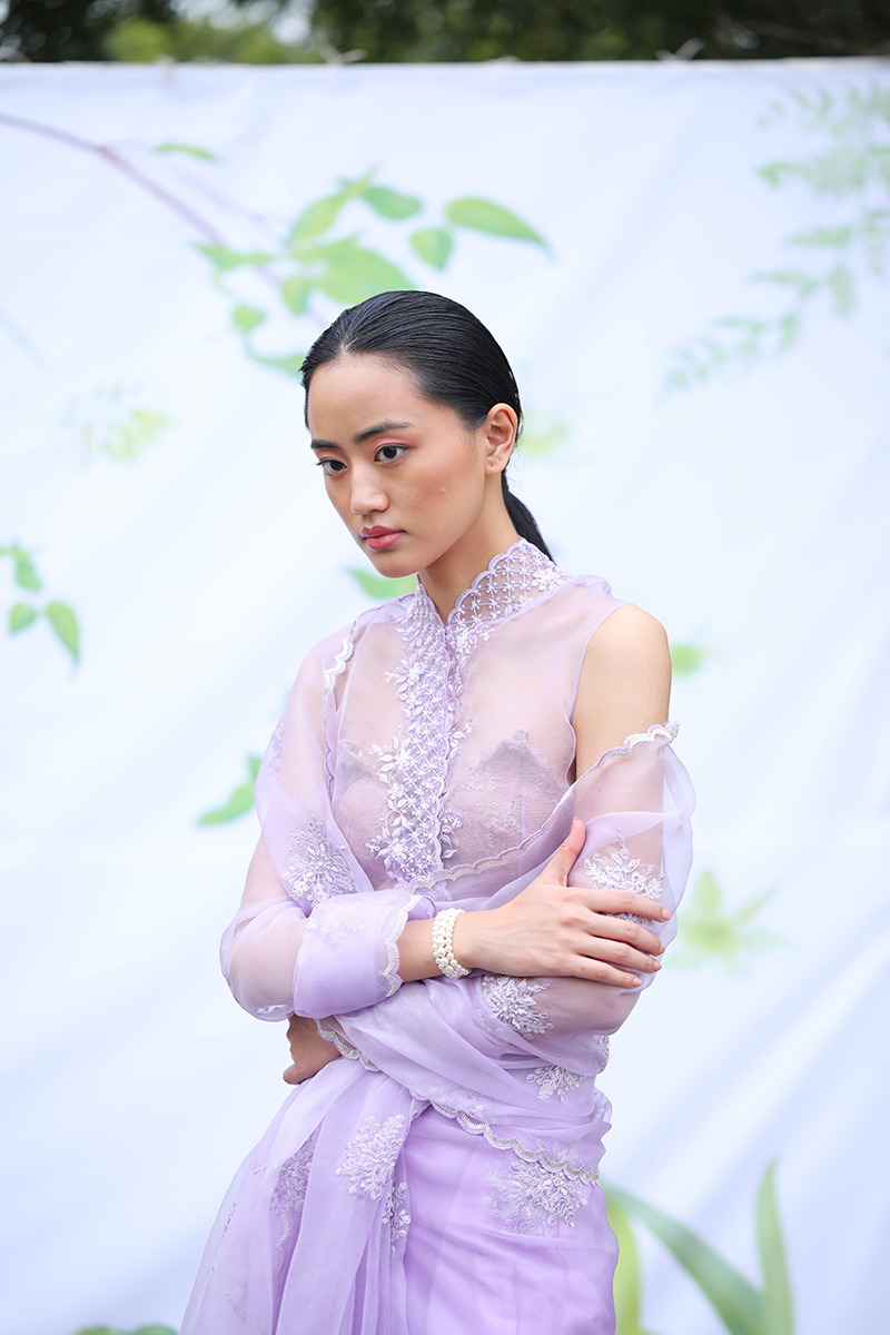 Lilac Sheer Shirt Blouse