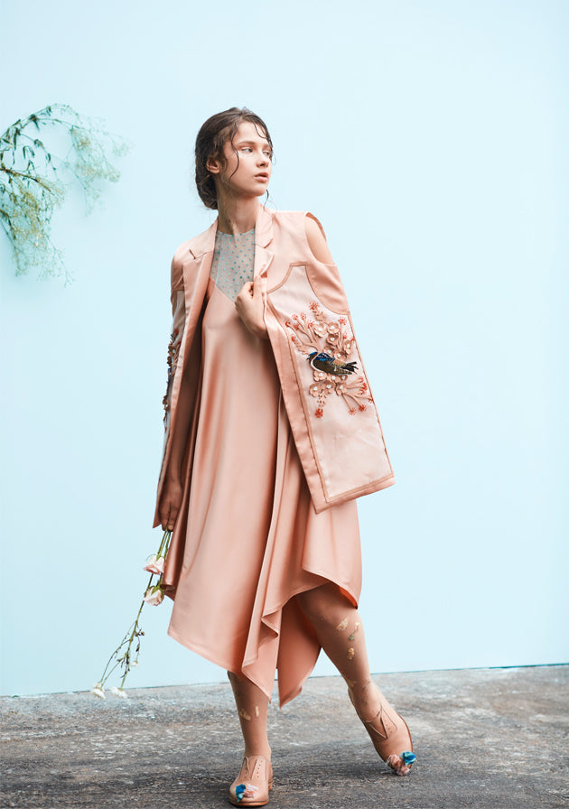 bruised peach blazer